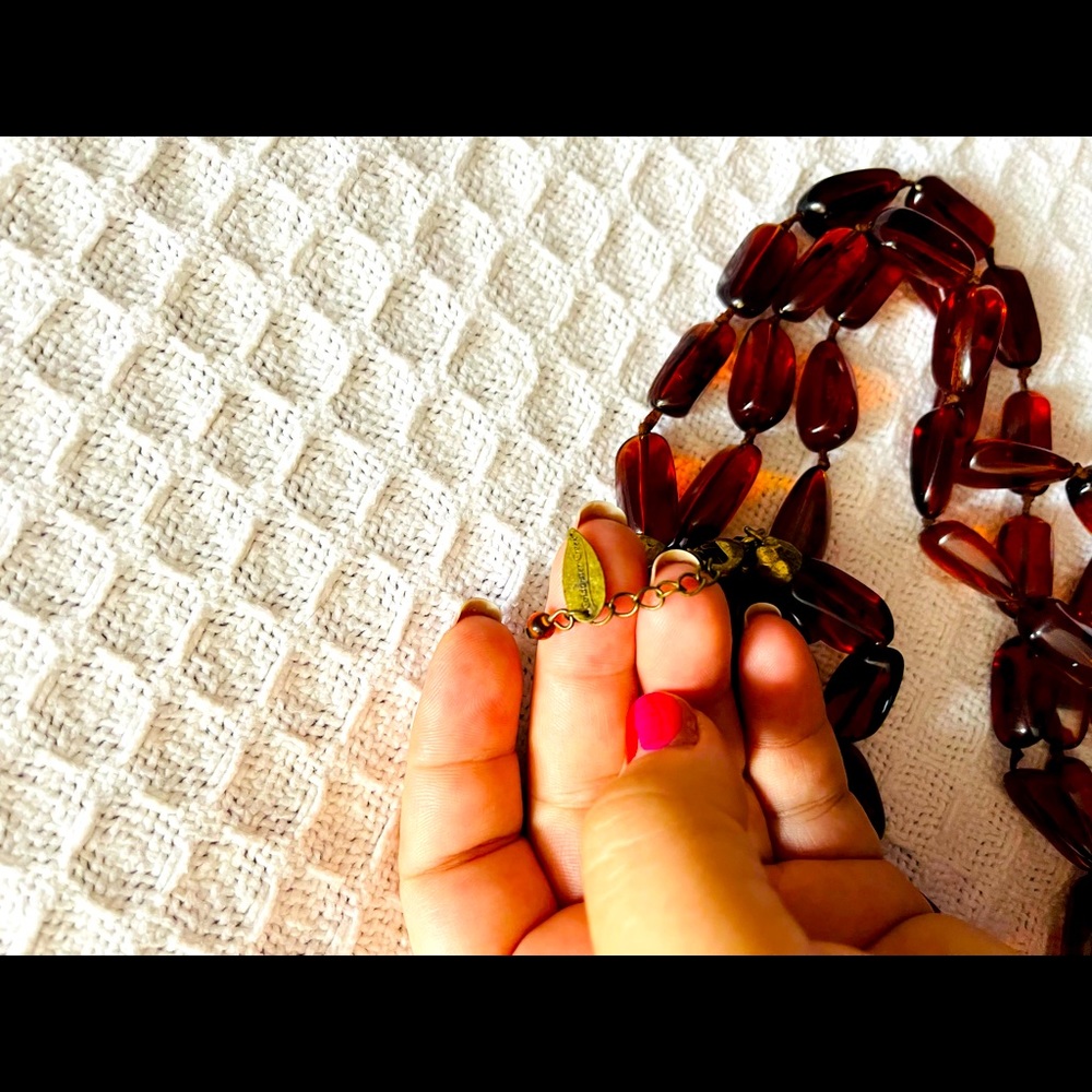 Amber (imitation) necklace